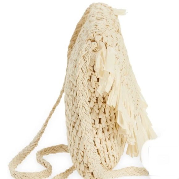 Crossbody Crocheted Straw Bag by Urban Expressions VEGAN 10.5 x 7 x 0.5 inches - Picture 6 of 15